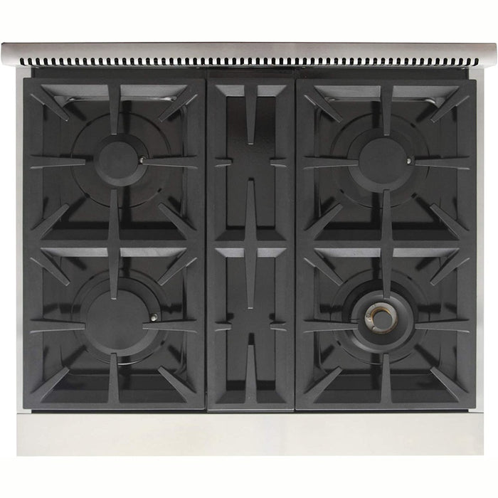 Kucht 30-Inch Propane Gas Range in Stainless Steel with Black Knob (KFX300/LP-K)