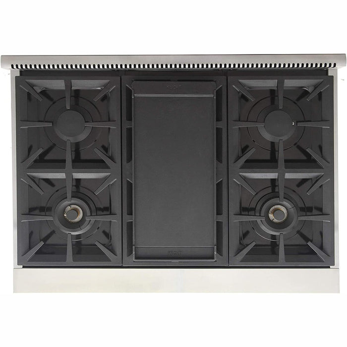 Kucht 36-Inch Propane Gas Range in Stainless Steel with Black Knob (KFX360/LP-K)