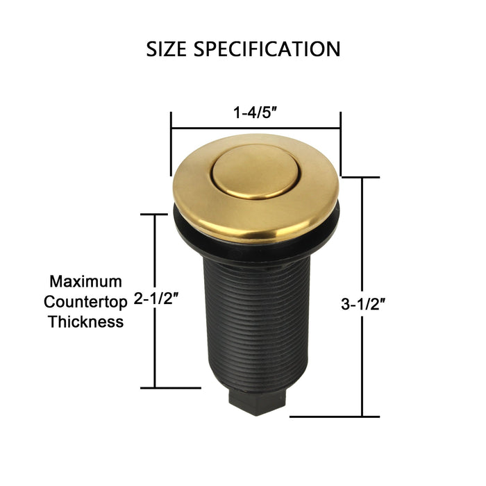 Brushed Gold Garbage Disposal Air Switch with Air Hose - AK79001-BTG