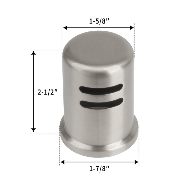 Brushed Nickel Kitchen Dishwasher Air Gap Cap - AK79106BN
