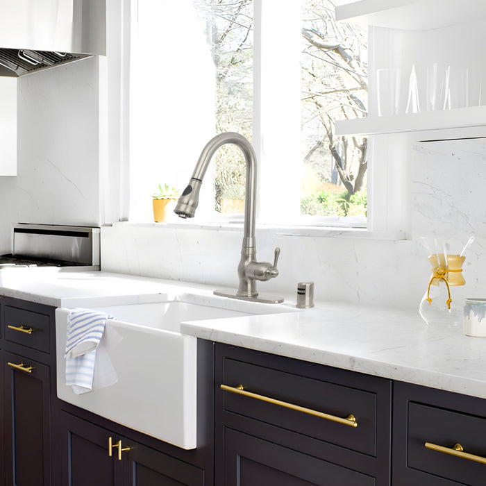 Brushed Nickel Kitchen Dishwasher Air Gap Cap - AK79106BN