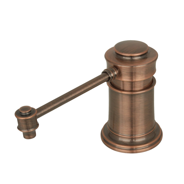 Built in Antique Copper Soap Dispenser Refill from Top with 17 OZ Bottle - AK81018-AC