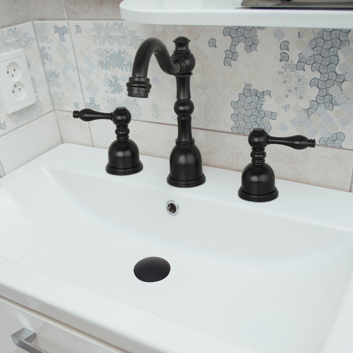 Matte Black Pop up Drain Stopper With Overflow - AK82011MB