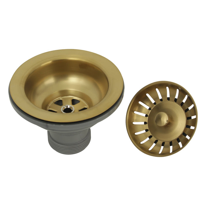 Brushed Gold Kitchen Sink Stopper Replacement for 3-1/2 Inch Standard Strainer Drain - AK82102BTG