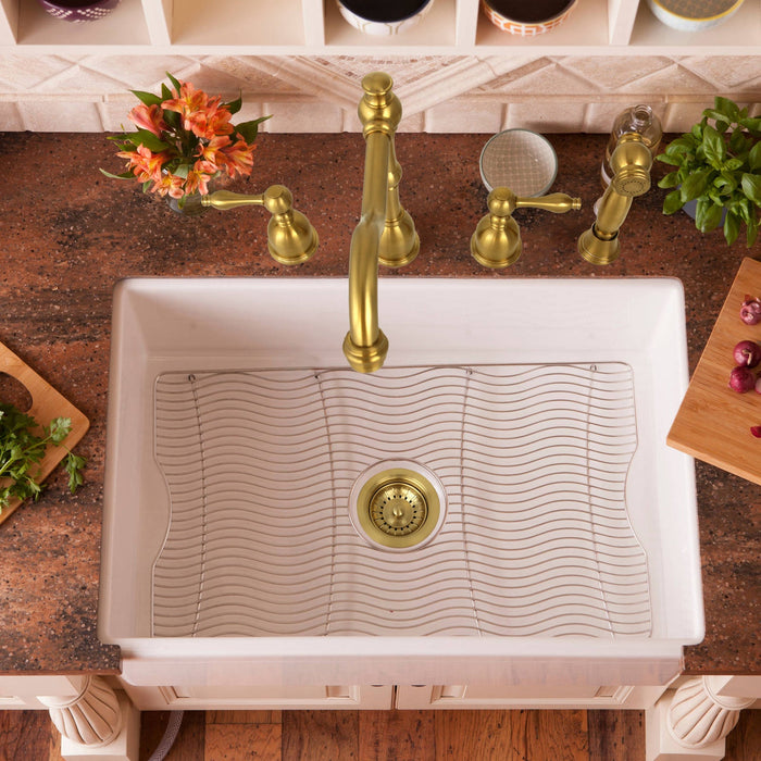 Brushed Gold Kitchen Sink Stopper Replacement for 3-1/2 Inch Standard Strainer Drain - AK82102BTG