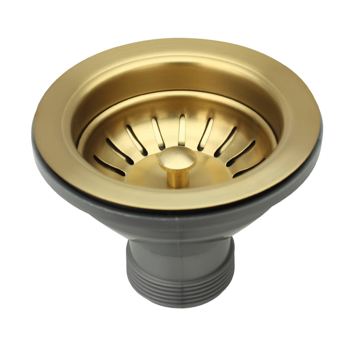 Brushed Gold Kitchen Sink Stopper Replacement for 3-1/2 Inch Standard Strainer Drain - AK82102BTG