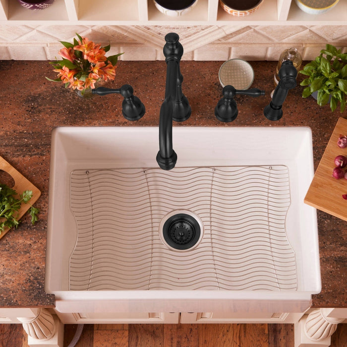 Matte Black Kitchen Sink Stopper Replacement for 3-1/2 Inch Standard Strainer Drain - AK82102MB