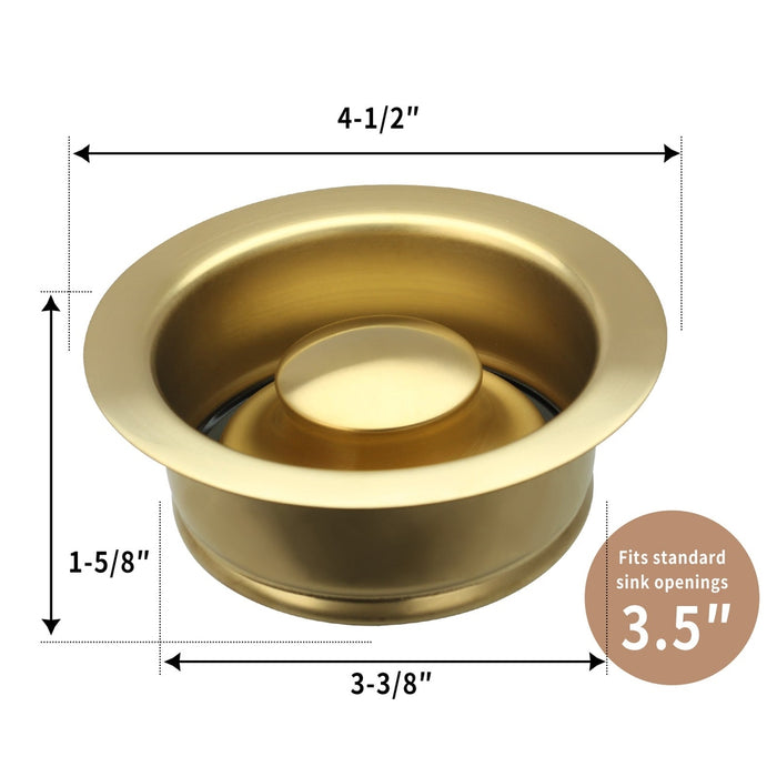 Brushed Gold Kitchen Sink Garbage Disposal Flange Stopper - AK82201BTG