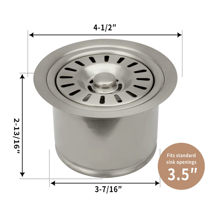 Brushed Nickel Kitchen Sink Garbage Disposal Flange Stopper - AK82202BN