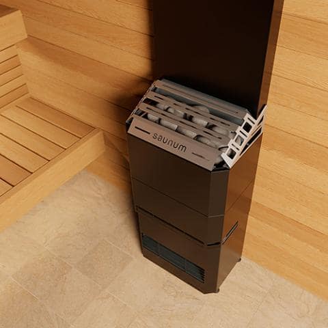 Saunum Air 10 Sauna Heater - Air Series, 9.6kW Sauna Heater w/ Climate Equalizer-Sauna Heater-Saunum-Nordic Black-Nordica Sauna