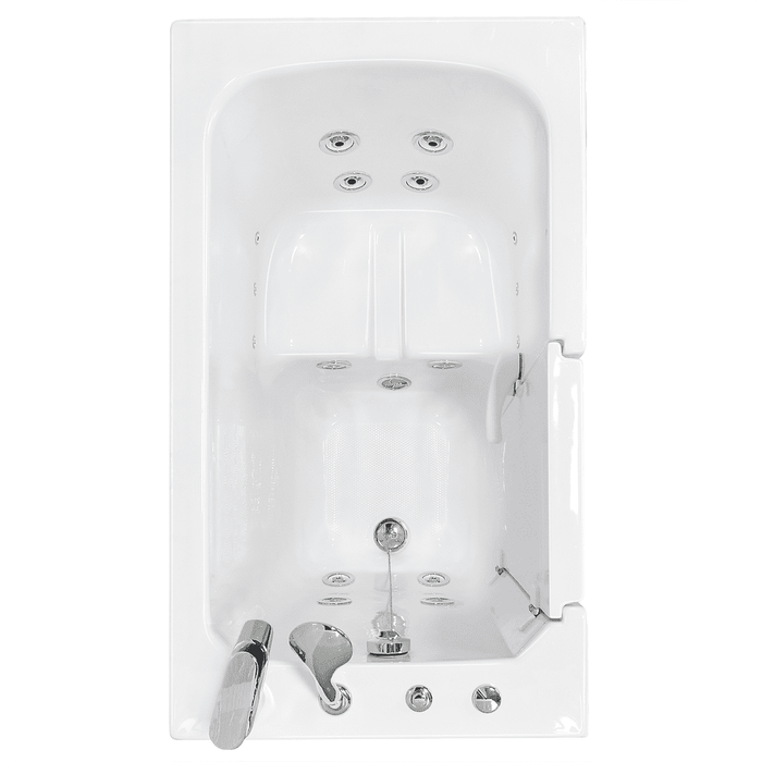 Ella's Bubbles's Bubbles Flow Acrylic Hydro Massage Walk in Tub 28"x48", Left Inward Swing Door, 2 Piece Fast Fill Faucet