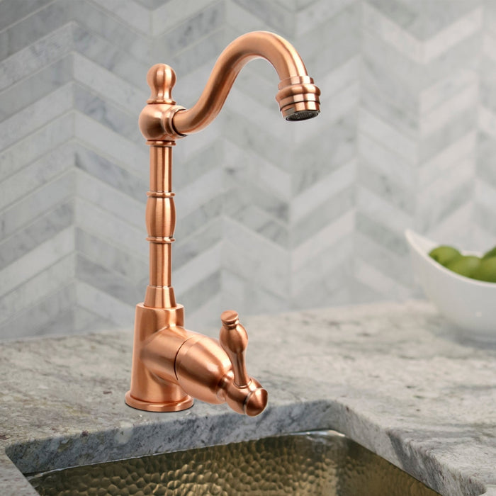 One-Handle Copper Widespread Kitchen Bar Faucet - AK96118P1