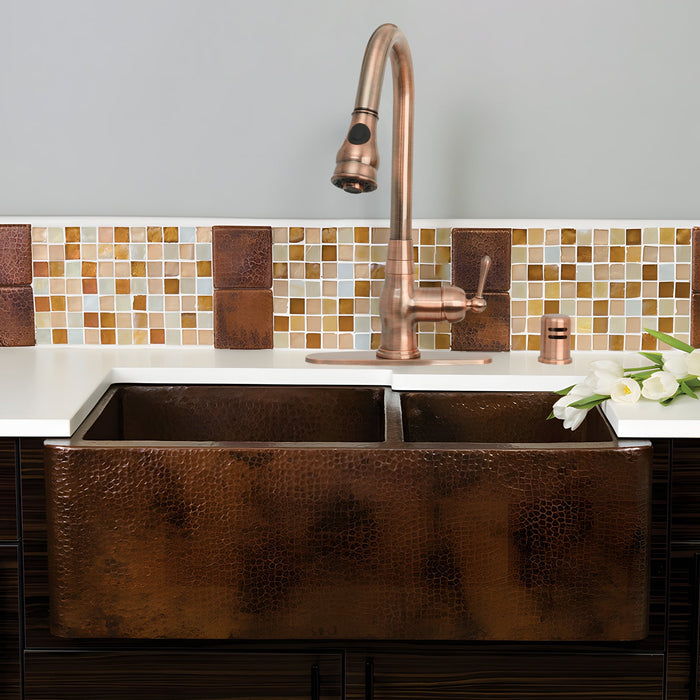 Antique Copper Kitchen Dishwasher Air Gap Cap - AK79106AC