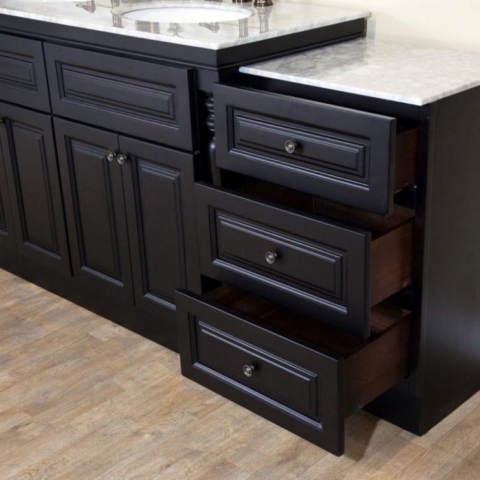 Bellaterra Home 93 in Double sink vanity-dark mahogany