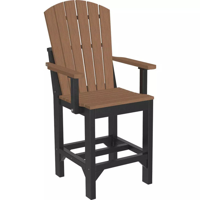LuxCraft Counter Height Poly Adirondack Arm Chair