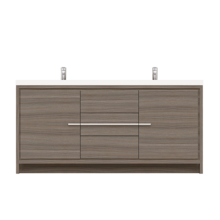 Alya Bath Sortino 72" Modern Bathroom Vanity in Gray