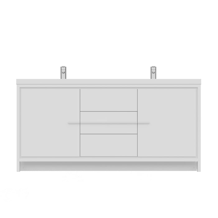 Alya Bath Sortino 72" Modern Bathroom Vanity in White