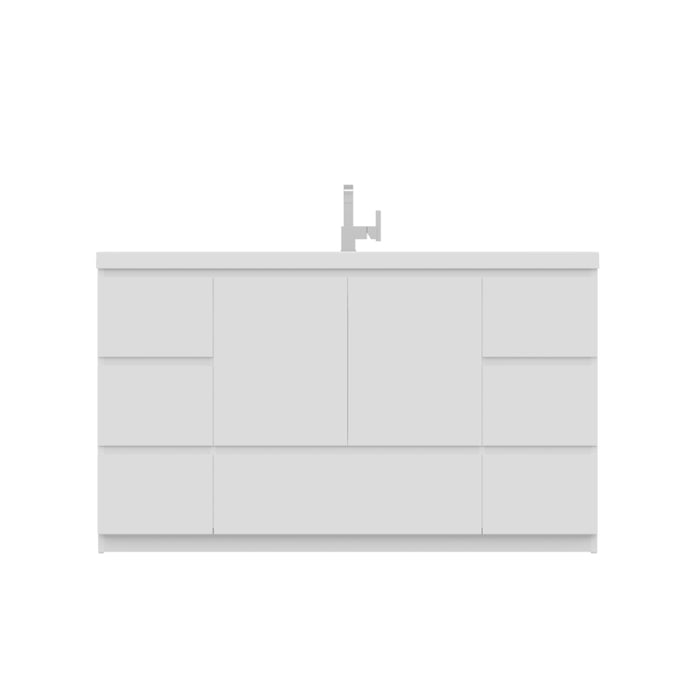 Paterno 60" Single Modern Freestanding Bathroom Vanity in White