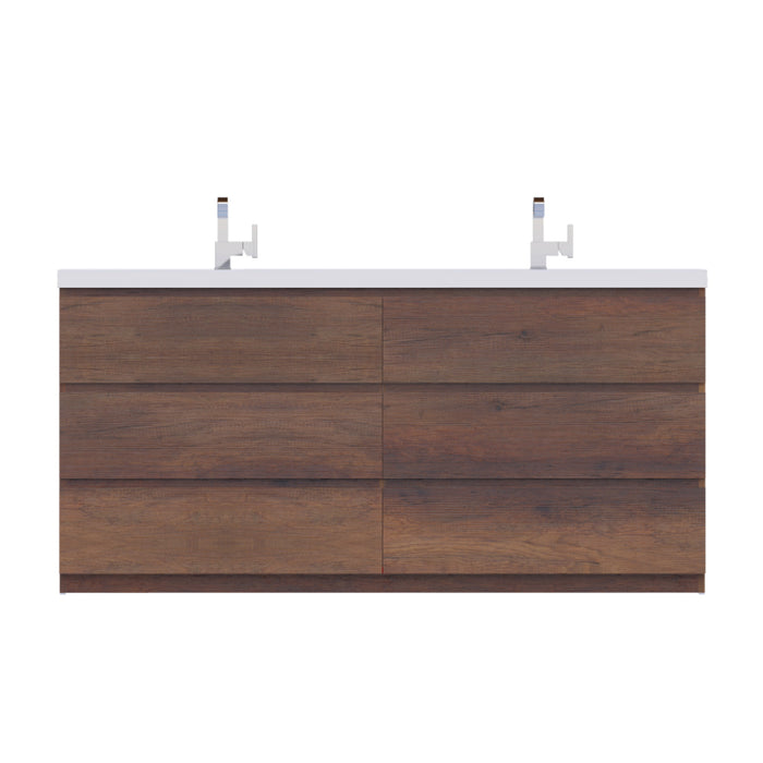 Alya Bath Paterno 72" Modern Freestanding Bathroom Vanity in Rosewood