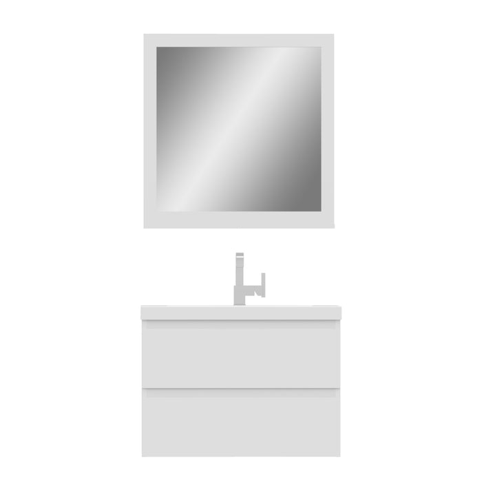 Paterno 30" Modern Wall Mounted Bathroom Vanity in White