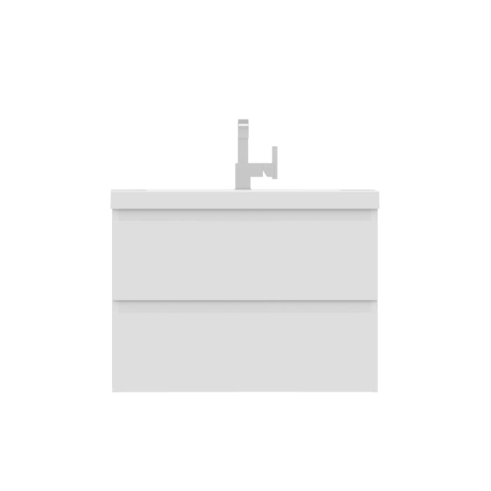 Paterno 30" Modern Wall Mounted Bathroom Vanity in White