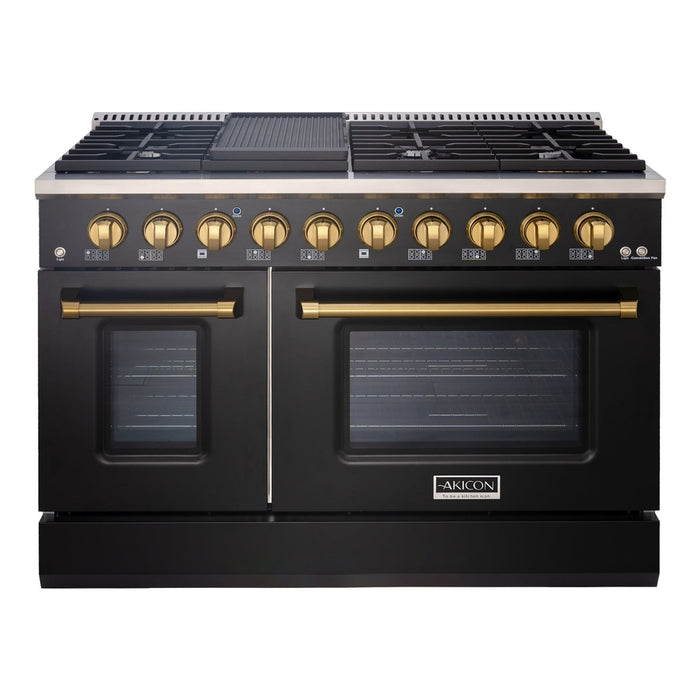 48" Slide-in Freestanding Professional Style Gas Range with 6.7 Cu. Ft. Oven, 8 Burners, AK-JK48A1-B