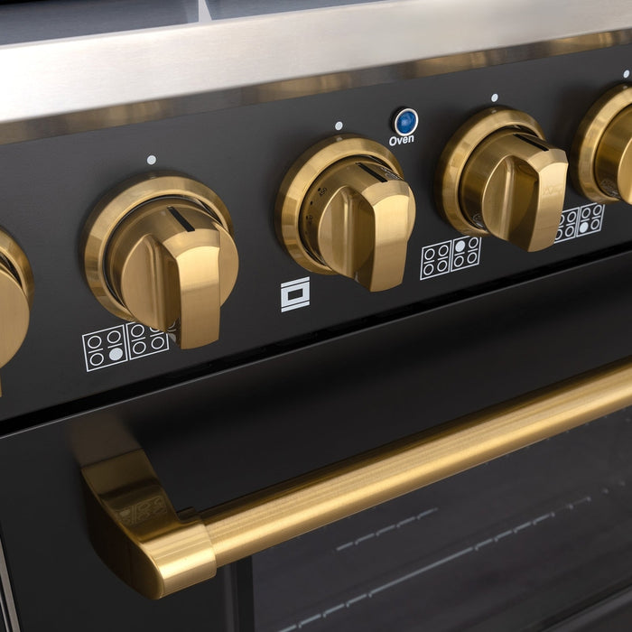 48" Slide-in Freestanding Professional Style Gas Range with 6.7 Cu. Ft. Oven, 8 Burners, AK-JK48A1-B