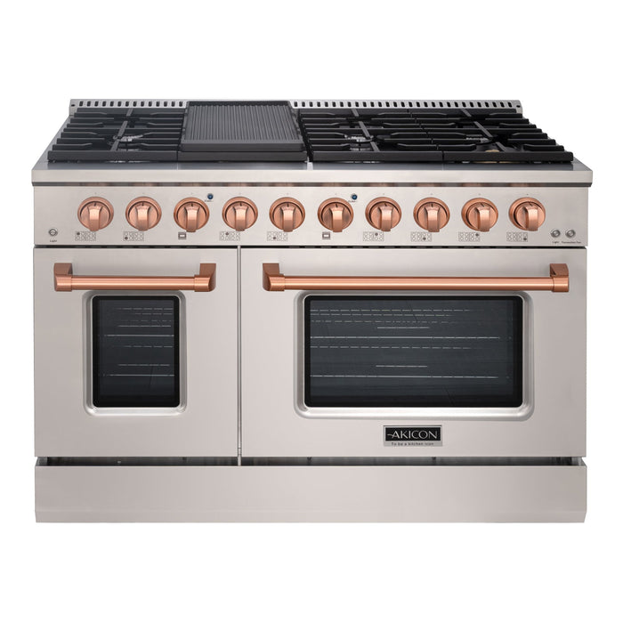 48" Slide-in Freestanding Professional Style Gas Range with 6.7 Cu. Ft. Oven, 8 Burners, AK-JK48A1-S