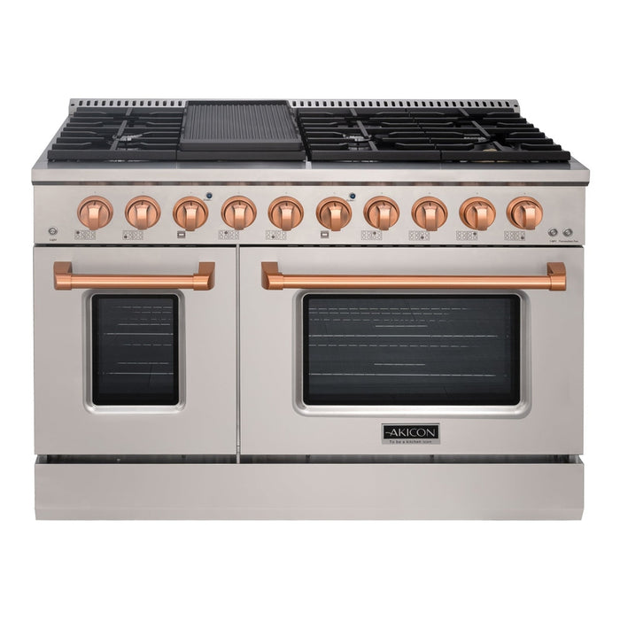 48" Slide-in Freestanding Professional Style Gas Range with 6.7 Cu. Ft. Oven, 8 Burners, AK-JK48A1-S