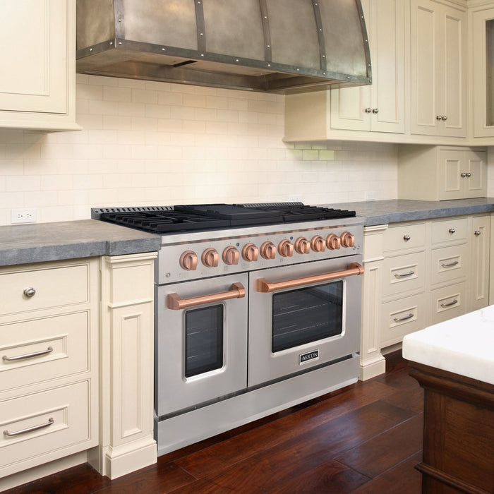 48" Slide-in Freestanding Professional Style Gas Range with 6.7 Cu. Ft. Oven, 8 Burners, AK-JK48A1-S