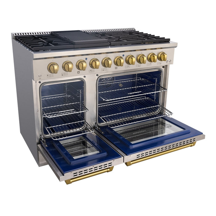 48" Slide-in Freestanding Professional Style Gas Range with 6.7 Cu. Ft. Oven, 8 Burners, AK-JK48A1-S