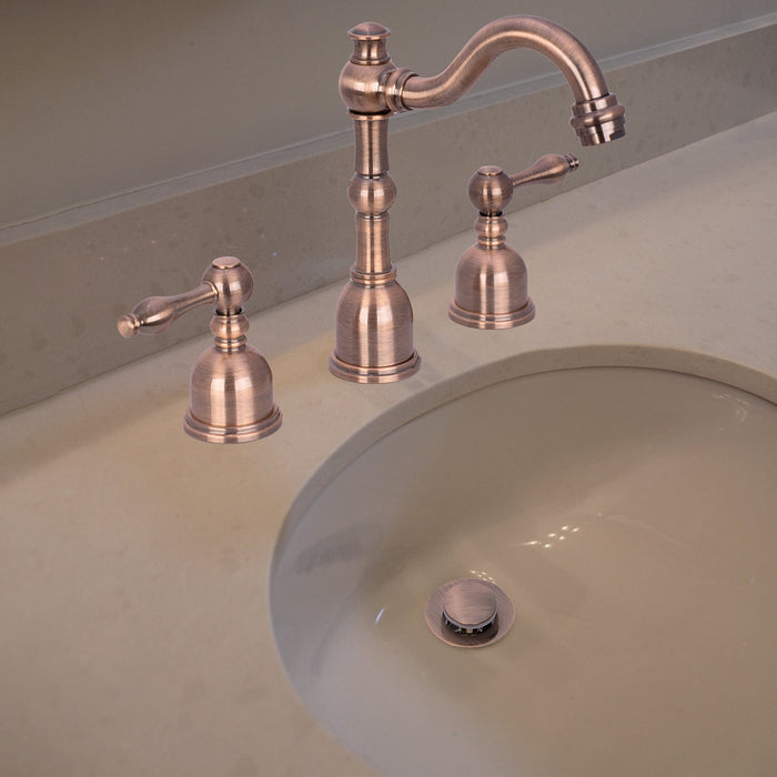 Antique Copper Pop up Drain Stopper With Overflow - AK82003-AC