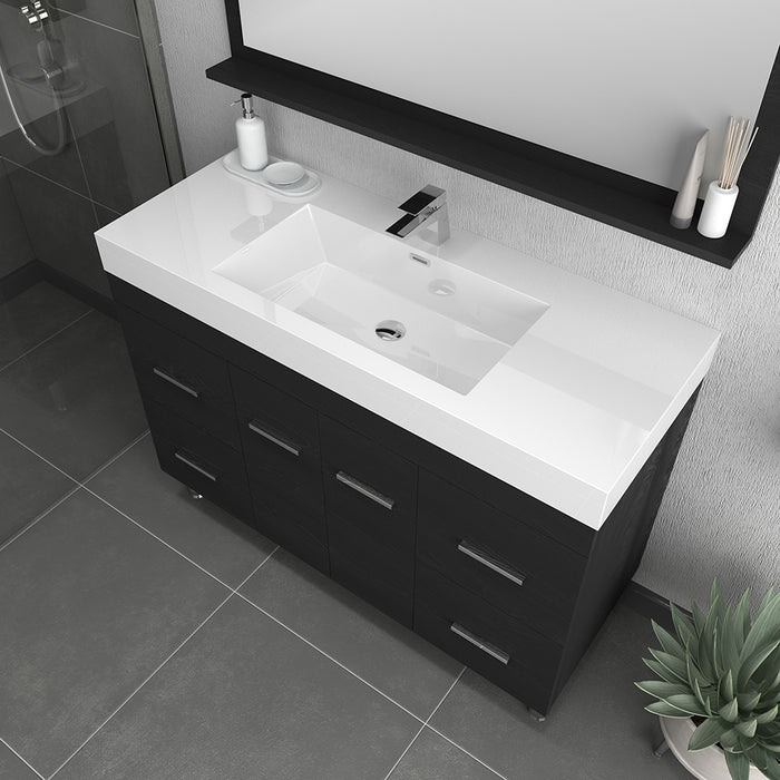 Ripley 48" Black Vanity with Sink