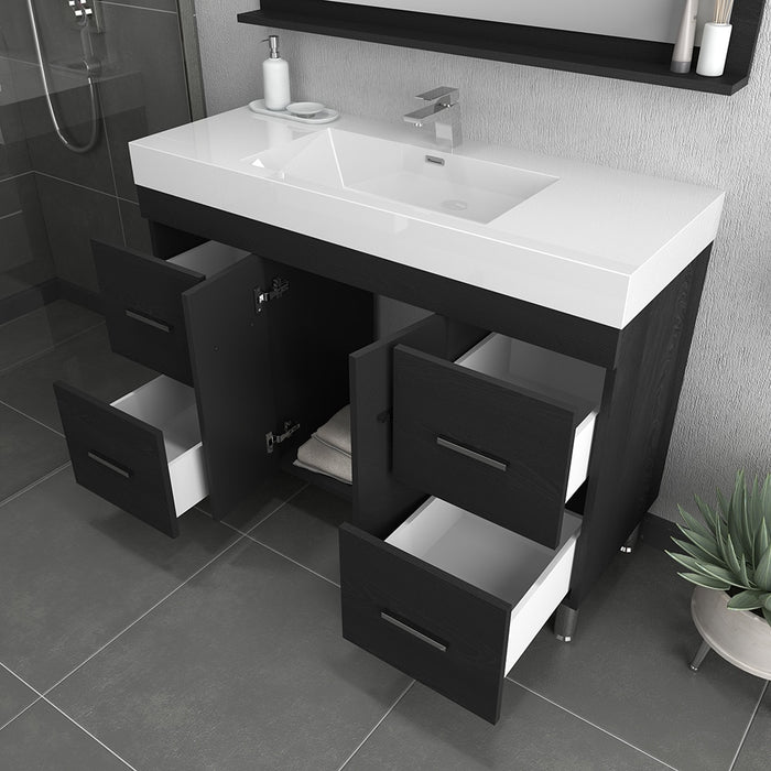 Ripley 48" Black Vanity with Sink