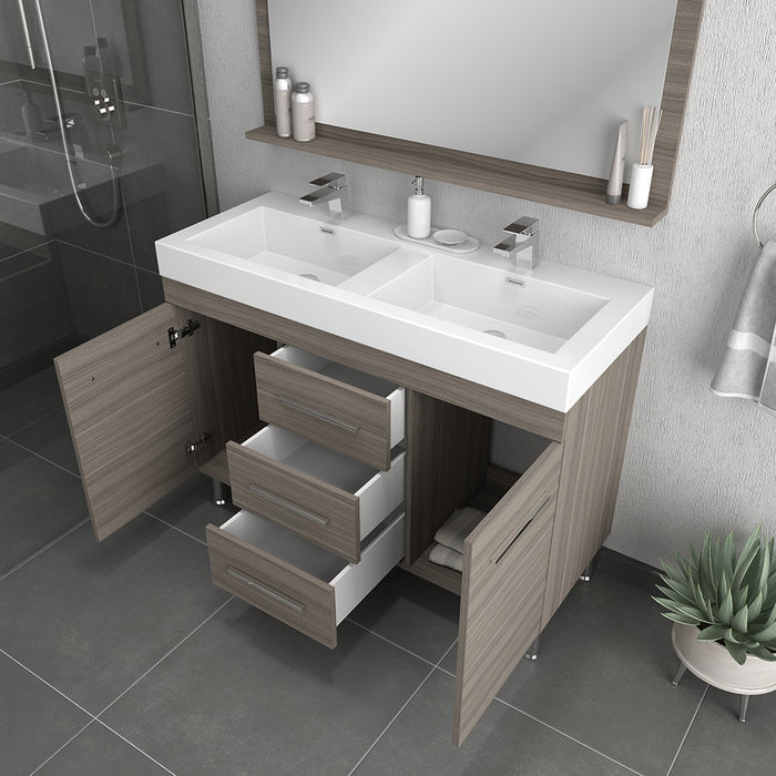 Ripley 48" Gray Double Vanity with Sink