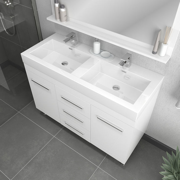 Ripley 48" White Double Vanity with Sink