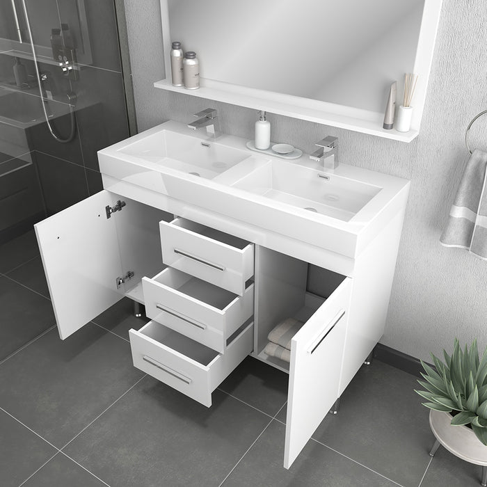 Ripley 48" White Double Vanity with Sink