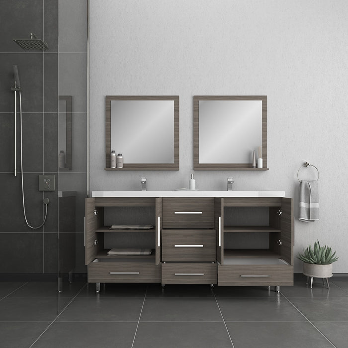 Ripley 72" Gray Double Vanity with Sink