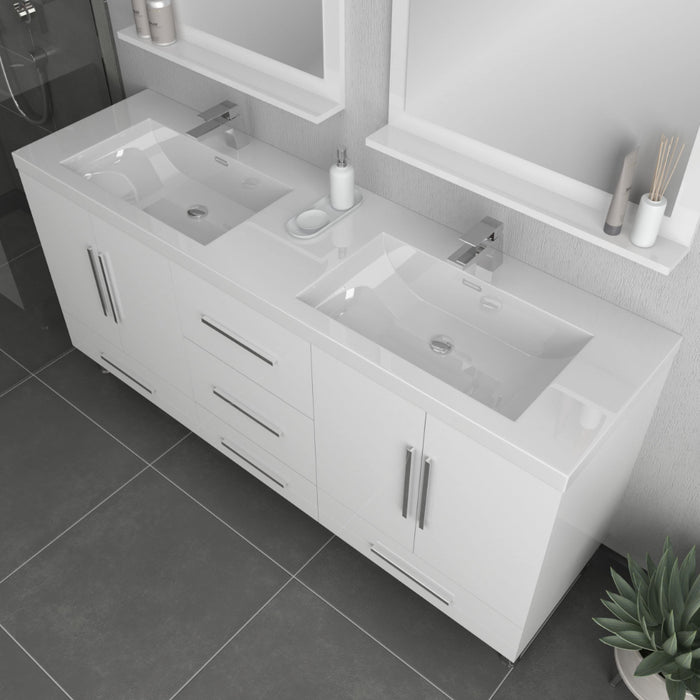 Ripley 72" White Double Vanity with Sink