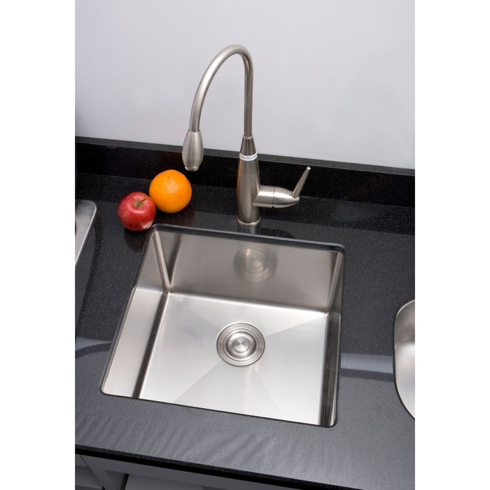 American Imaginations AI-27412 Square Stainless Steel Stainless Steel Kitchen Sink with Stainless Steel Finish