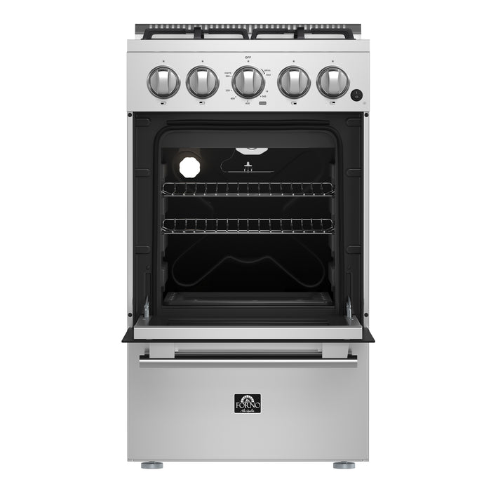 Forno Lamazze 20-Inch Freestanding Gas Range, Compact Design, Energy Efficient