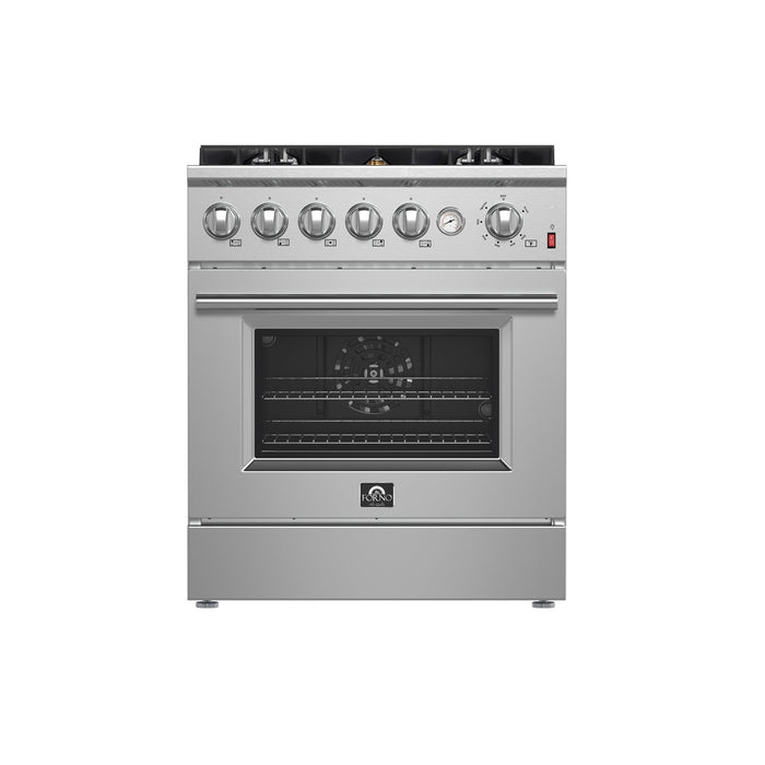 Giovanni 30-inch Gas Range Stainless Steel, 5 Burners 67,000 BTU, 4.32 cu.ft. Convection Oven