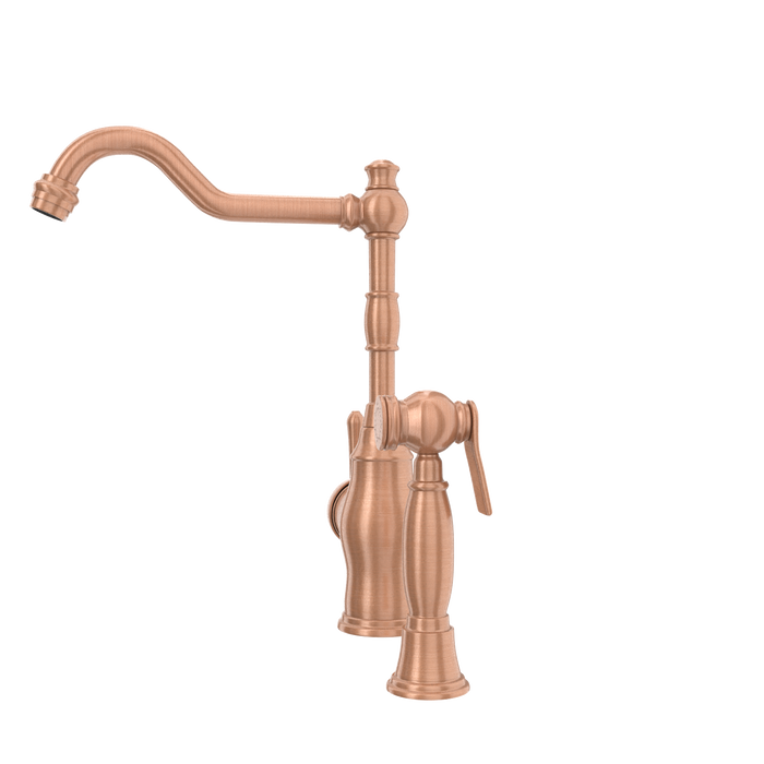 One-Handle Copper Widespread Kitchen Faucet with Side Sprayer - AK96918C