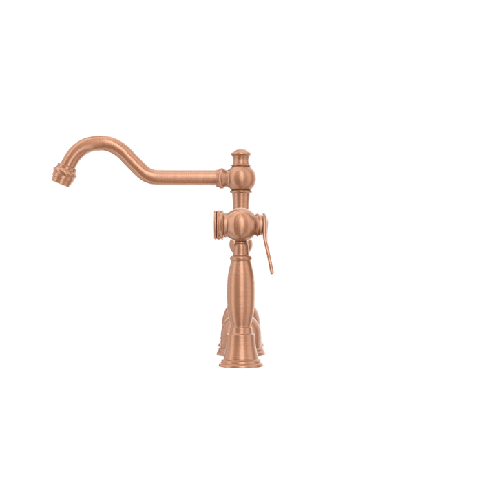 Two-Handles Copper Widespread Kitchen Faucet with Side Sprayer - AK96818C