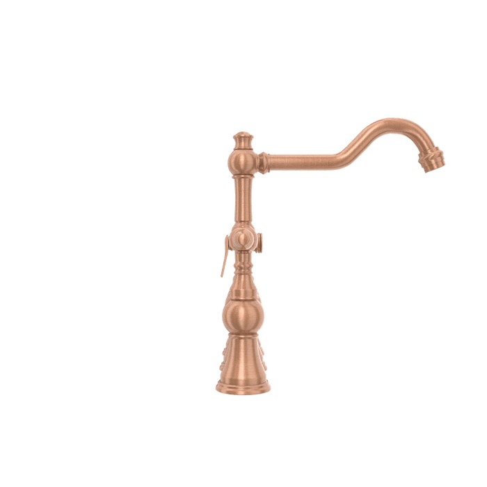 Two-Handles Copper Bridge Kitchen Faucet with Side Sprayer - AK96718C