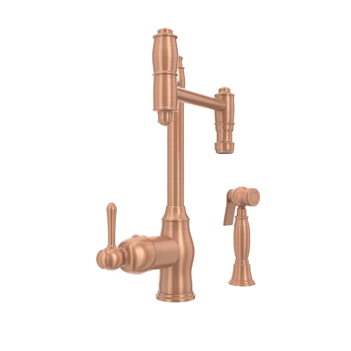 One-Handle Copper Pot Filler Kitchen Faucet with Side Sprayer - AK96918P2