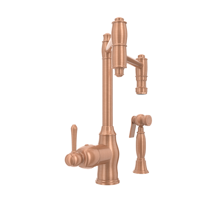 One-Handle Copper Pot Filler Kitchen Faucet with Side Sprayer - AK96918P2