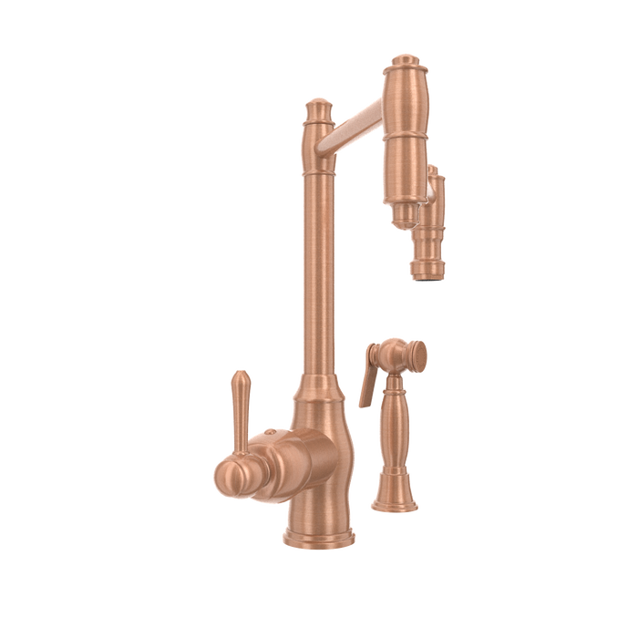 One-Handle Copper Pot Filler Kitchen Faucet with Side Sprayer - AK96918P2