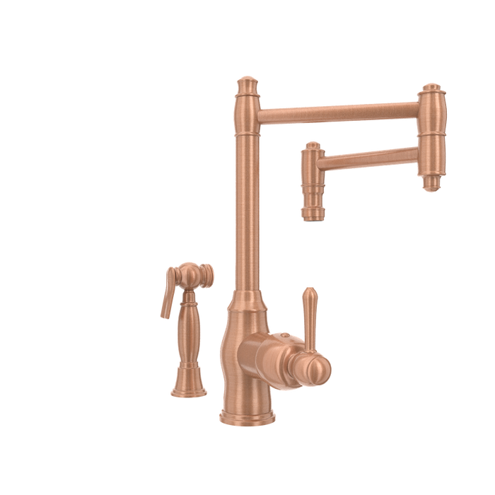 One-Handle Copper Pot Filler Kitchen Faucet with Side Sprayer - AK96918P2