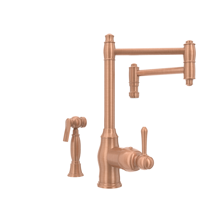 One-Handle Copper Pot Filler Kitchen Faucet with Side Sprayer - AK96918P2